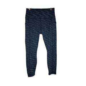 90 Degrees By Reflex Heather Blue Full Length Leggings Size Large
